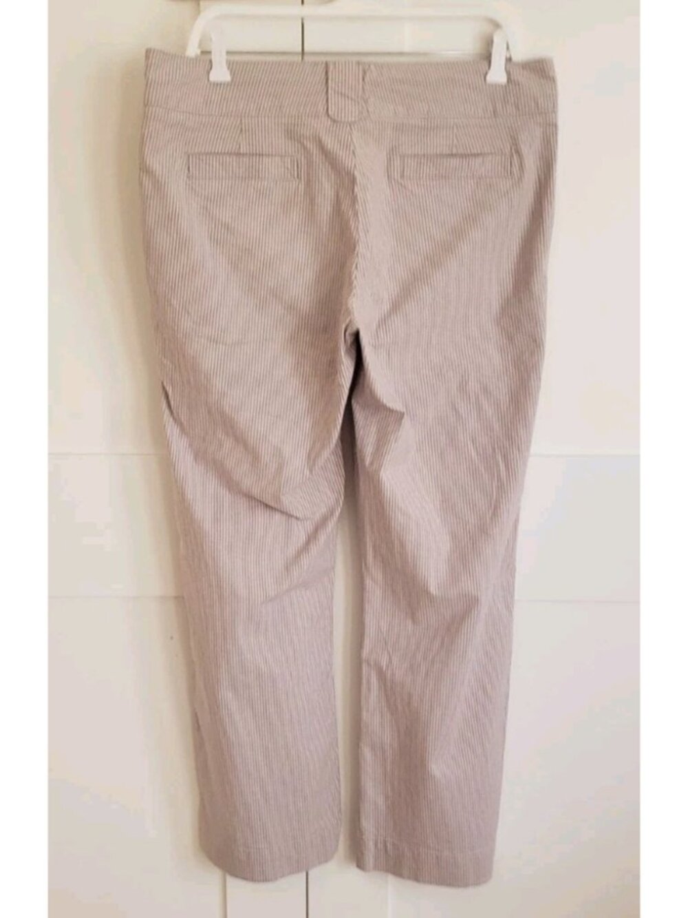 LEE ONE TRUE FIT BEIGE STRIPED BELOW WAIST PANTS JEANS SZ 14 MEDIUM - Picture 5 of 8